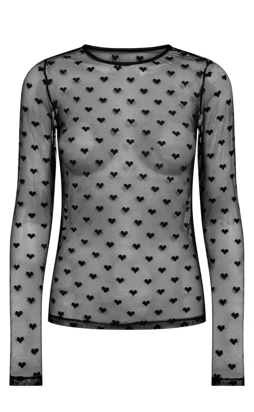 Liberte Bluse - Isa Ls Lace - Black Heart