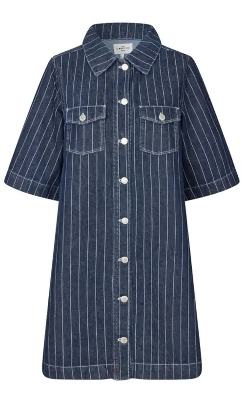 Global Funk Kjole - Mira-G - Navy Pinstripe