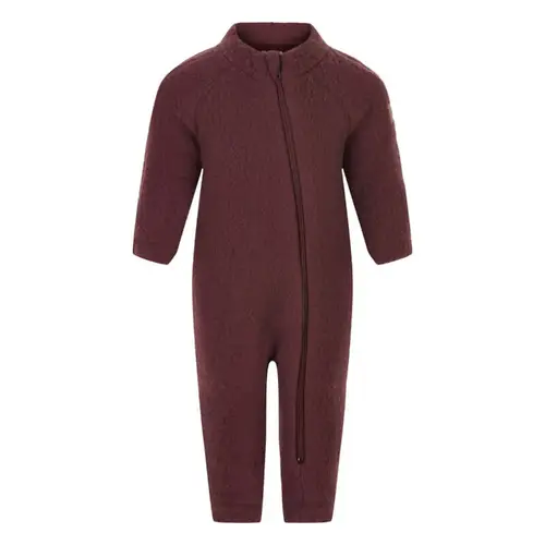 Mikk-Line - Køredragt Wool Baby Suit - Decadent Chocolate - 62