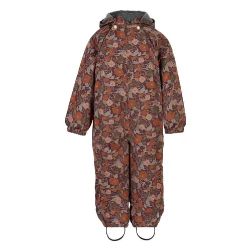 Mikk-Line - Baby Polyester Suit AOP Forest - Decadent Chocolate - 92