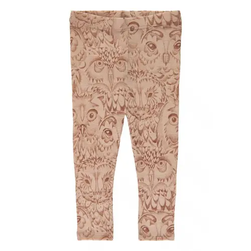 Soft Gallery - SGBaby Paula Hello Owl Wool Leggings Boy - Cuban Sand - 74/9 mdr.