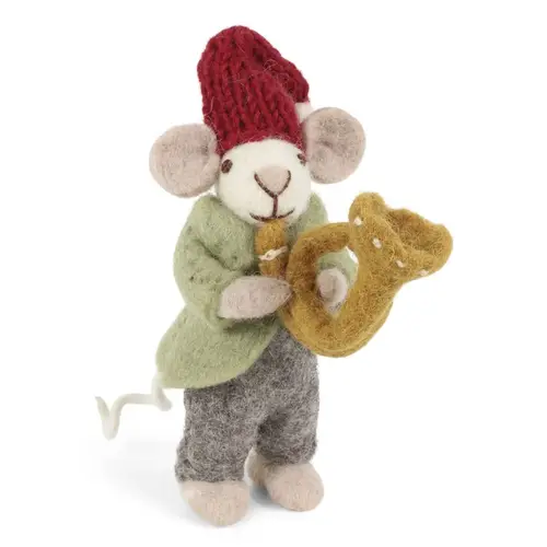 Small Orchestra Mouse w/Trumpet, Gry & Sif