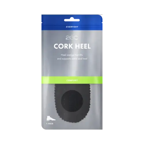 2GO -  Cork Heel 5mm, Herre - Hvid