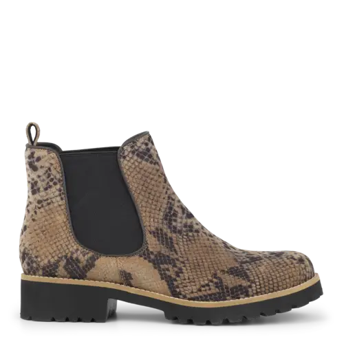 Green Comfort, Strike Chelsea Boot - Slangeprint - 38