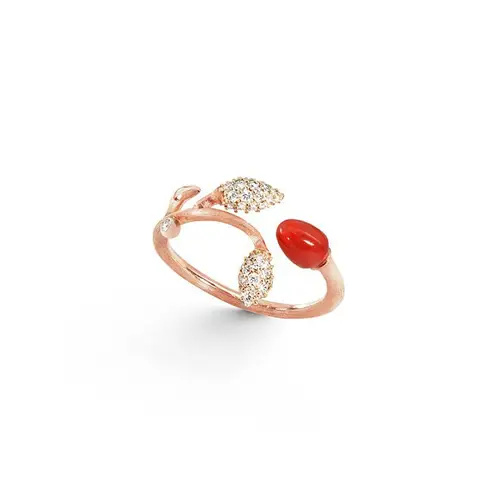 Blooming Ring 18K Rosaguld Koral