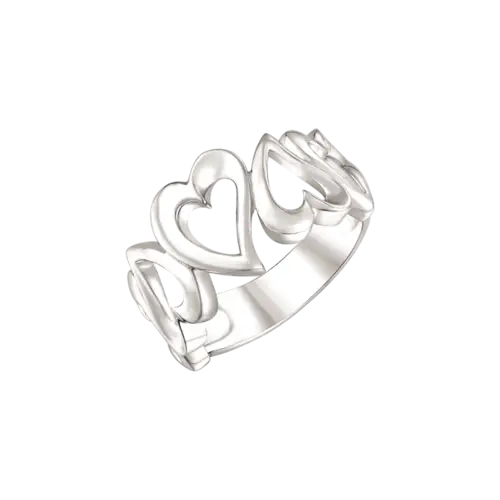 Hearts Rhodineret Sølv Ring fra Støvring Design