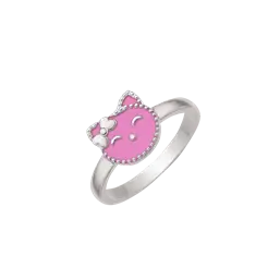 Pink Kat Sterling Sølv Børnering fra Støvring Design