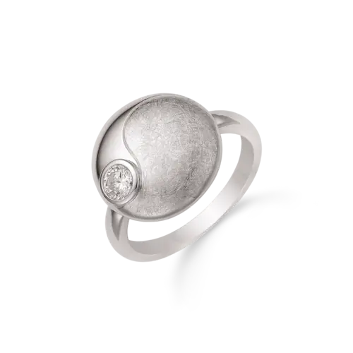 Rhodineret Sølv Ring fra Støvring Design 12323007