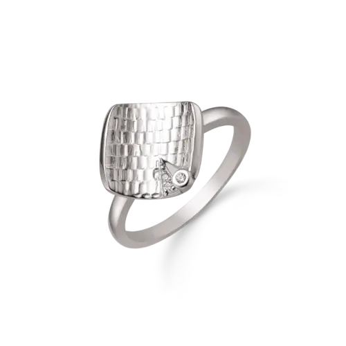 Støvring Design Ring i Rhodineret Sølv 12323013