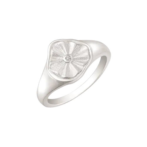 Støvring Design Rhodineret Sølv Ring 12323046