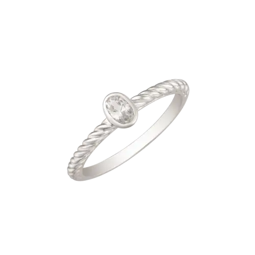 Støvring Design Ring i Rhodineret Sølv 12323982