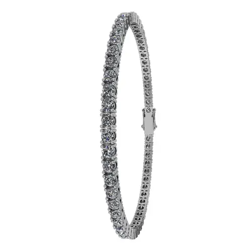 Henrik Ørsnes Design Tennis 14 Karat Hvidguld Armbånd med Brillanter 5,60 Carat W/SI