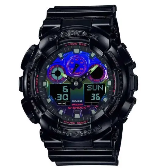 G-Shock Virtual Rainbow Series Ur til Herre Fra Casio GA-100RGB-1AER