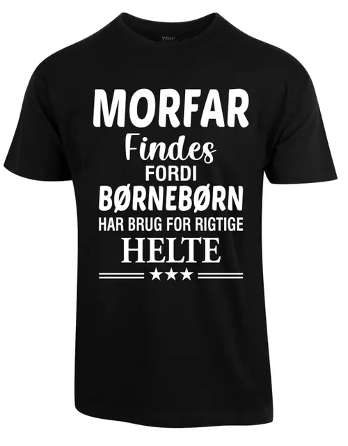 Morfar findes fars dag t-shirt - Sort