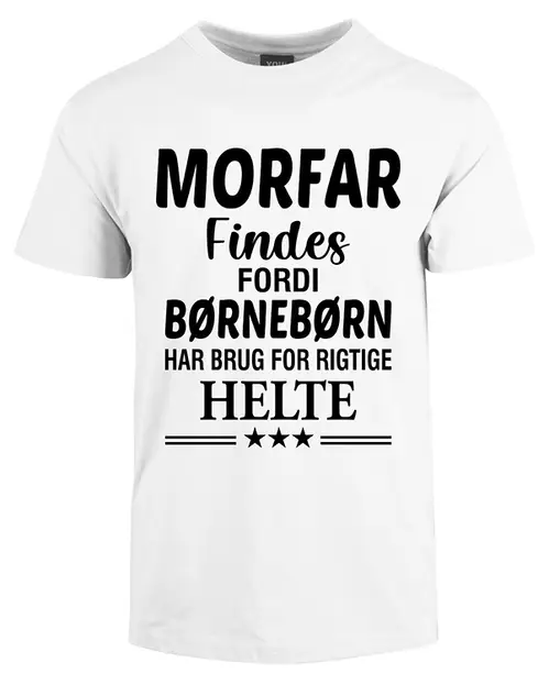 Morfar findes fars dag t-shirt - Hvid