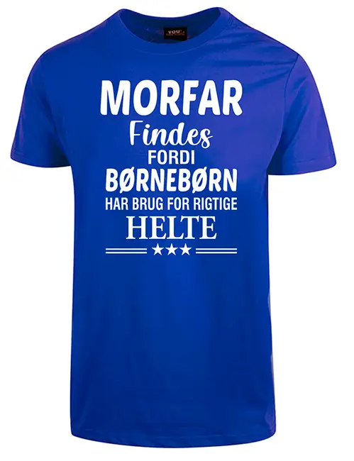 Morfar findes fars dag t-shirt - Koboltblå