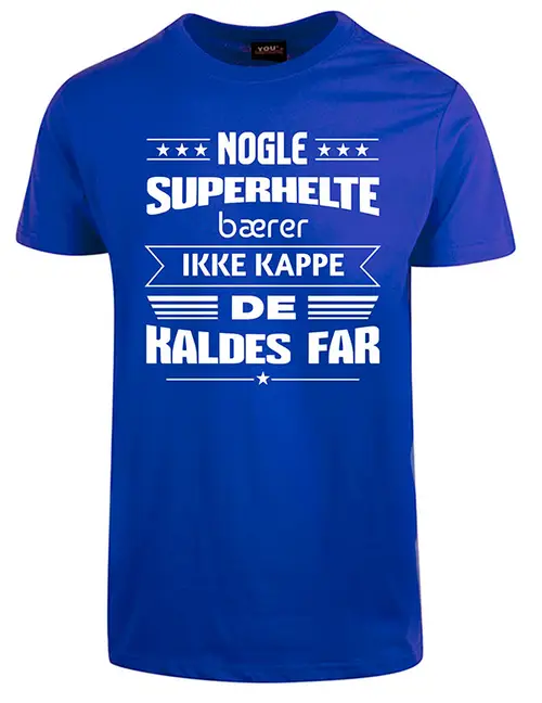 Superhelte fars dag t-shirt - Koboltblå