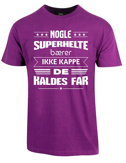 Superhelte fars dag t-shirt - Lilla