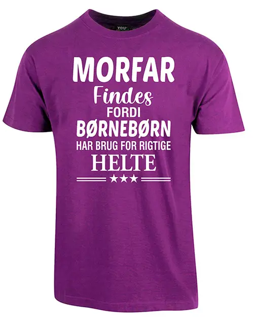 Morfar findes fars dag t-shirt - Lilla