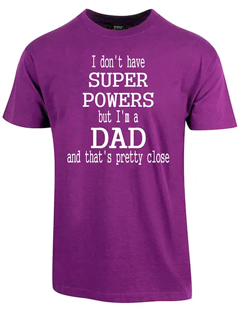 Super powers fars dag t-shirt - Lilla