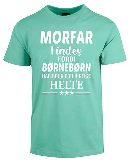 Morfar findes fars dag t-shirt - Mintgrøn