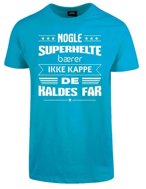 Superhelte fars dag t-shirt - Turkis