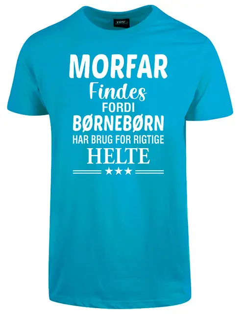 Morfar findes fars dag t-shirt - Turkis