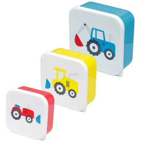 Sæt med 3 madkasser - Little Tractors