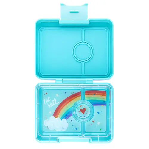 Yumbox snack madkasse 3 rum - Misty Aqua Rainbow