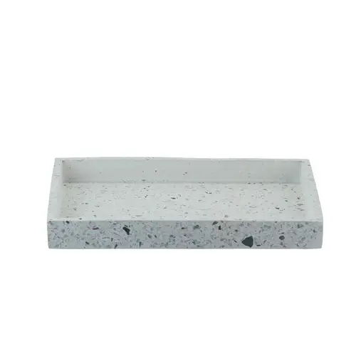 Bahne - Terrazzo bakke, Large, Hvid - 30 x 20 cm