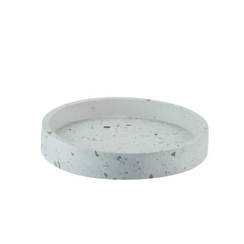 Bahne - Terrazzo Bakke, hvid, small - Ø20 cm