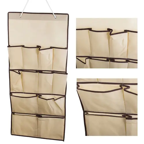 Tøjopbevaring til garderobe, sokker, underbukser, beige, lille | 90x45 cm