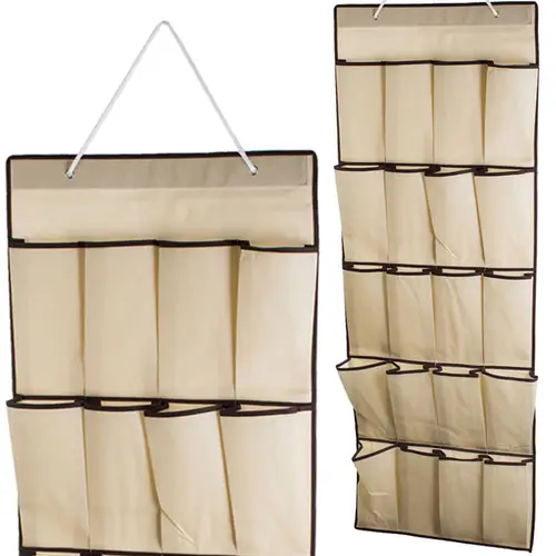 Tøjopbevaring til garderobe, sokker, underbukser, beige | 128x45 cm