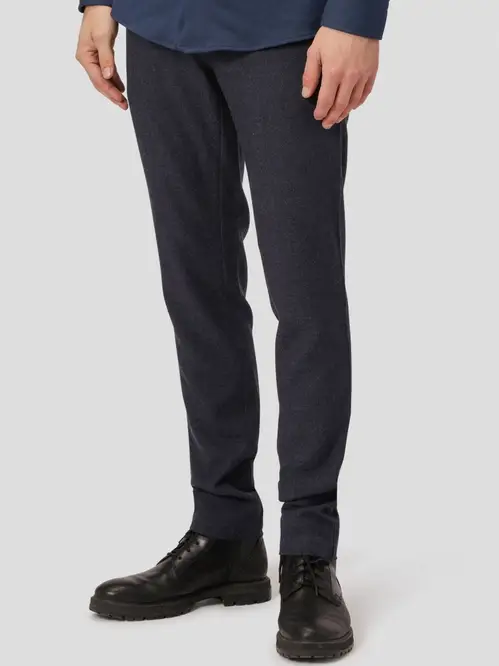 Amato twill premium performance pants regular i navy - Herre - 38/32 - Stretch bukser