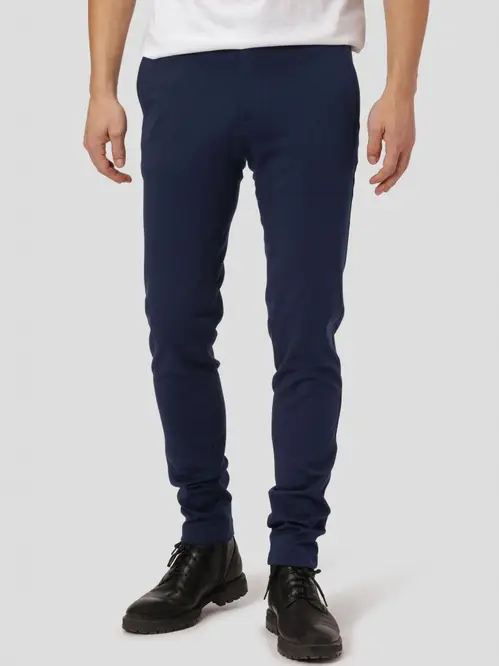 Amato premium performance pants slim fit i blå - Herre - 38/34 - Stretch bukser