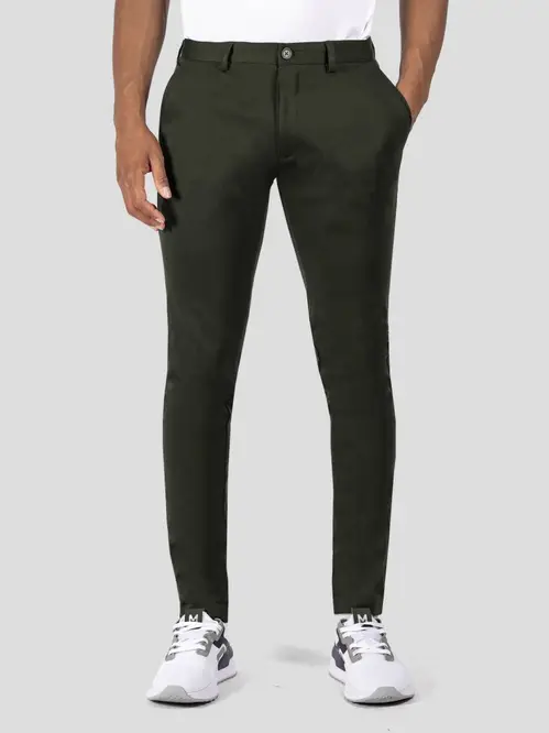 Performance pants i army - Herre - 40/34 - Stretch bukser