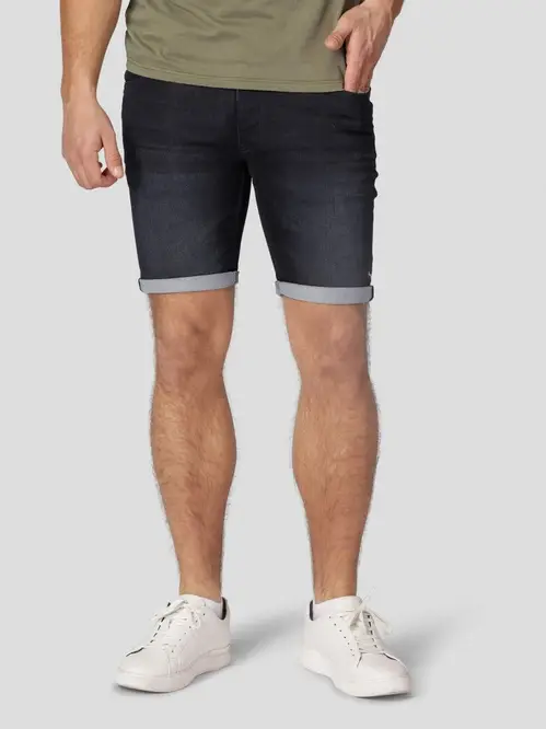 Marcus | Denim shorts i mørkeblå/grå | Herre | 28