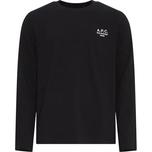 A.P.C Regular fit COEZC H26177 T-shirts Sort