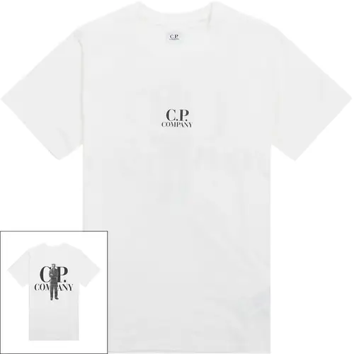 C.P. Company Jersey British Sailor Logo T-Shirt Hvid