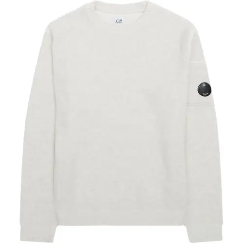 C.P. Company Fleece Knit Crewneck Vanisé Knit Off White