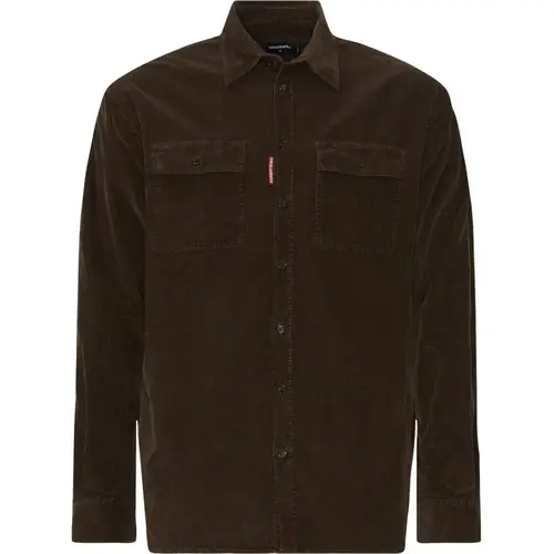 Dsquared2 Corduroy Skjorte Brun