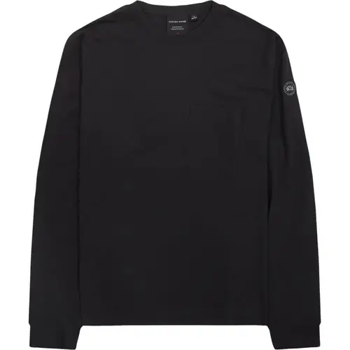 CANADA GOOSE BLACK DISC Gladstone Black Label Long Sleeve Tee Black