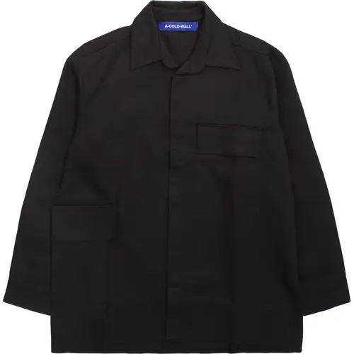 A-COLD-WALL* Regular fit ACWMSH151B UNIT SHIRT Skjorter Sort