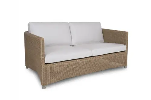 Cane-line Diamond 2 pers. sofa m/hynder - Light Natural/White