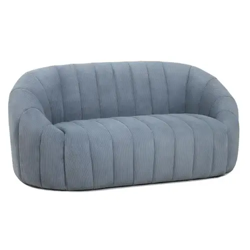 Homeville Parma 2 pers. sofa fløjl dueblå 148x83x66cm