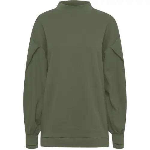 ICHI dame sweatshirt IHAZANI - Deep Lichen Green