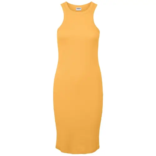 NMMAYA S/L HALTER NECK DRESS - Amber Yellow