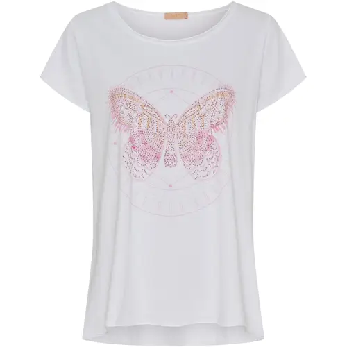 Marta Du Chateau dame t-shirt MdcMarie 1535 - Rosa Butterfly