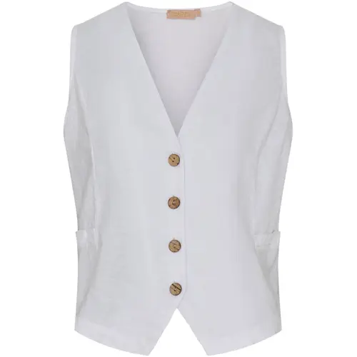 Marta Du Chateau dame vest MdcKatarine - White