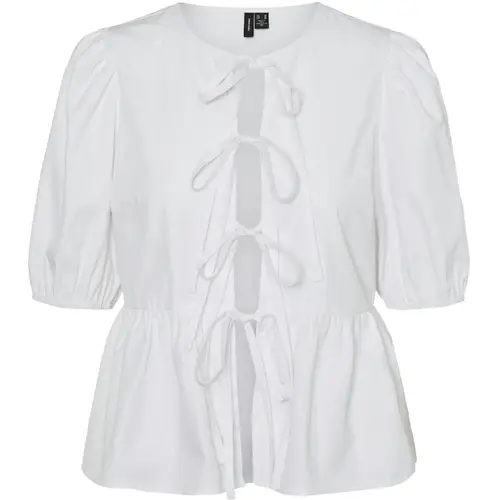 VERO MODA dame bluse VMELLY - Bright White